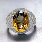 Citrine Oval Cut Gemstone With 925 Sterling Silver Ring For Men's #504 #
