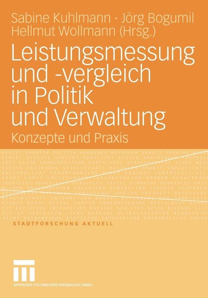 Leistungsmessung Und -Vergleich In Politik Und Verwaltung Sabine Kuhlmann-image