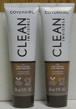 Covergirl Clean Invisible Foundation 170 Deep Golden Lot Of 2