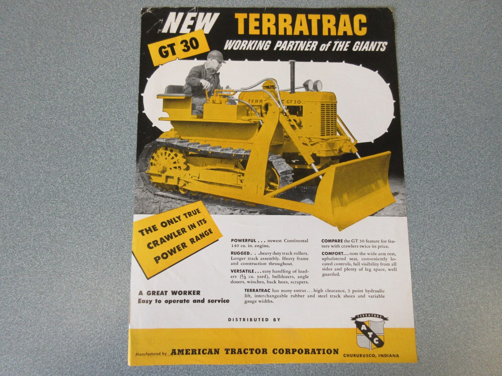 RARE Terratrac GT30 Crawler Dozer Sales Sheet eBay
