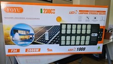 LAMPIONE STRADALE LED 2000W CON PANNELLO SOLARE TELECOMANDO CREPUSCOLARE 2025