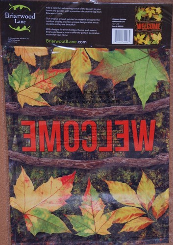 "Outdoor Welcome" Decorative Garden Flag 18"x12.5 - Picture 9 of 11