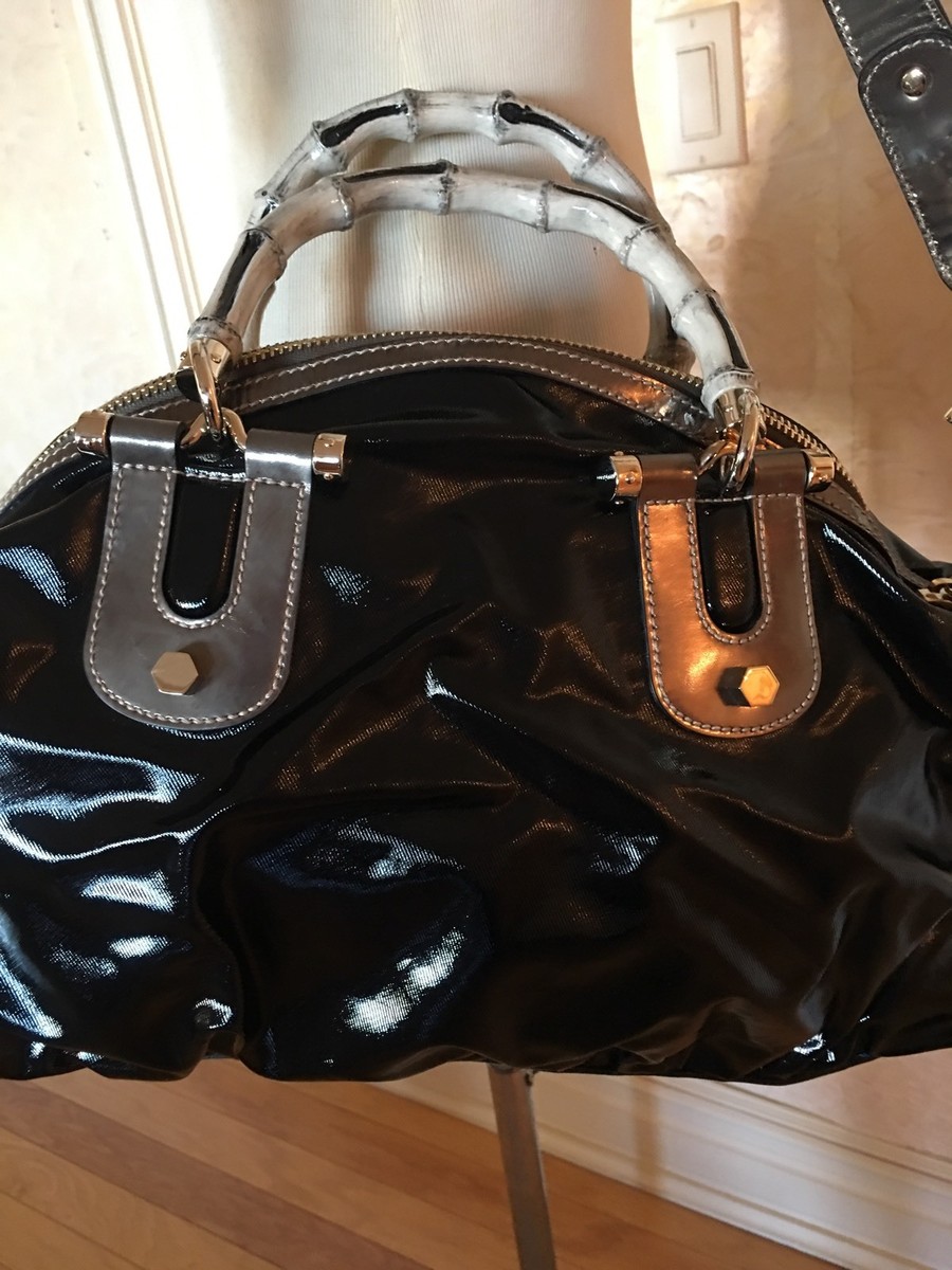 Gucci Pop Bamboo Top Handles Medium Satchel | eBay