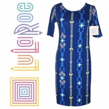 LulaRoe Julia Blue Dress XXS NWT