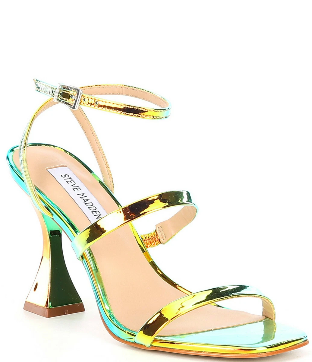 Steve Madden Scorpius Gold Iridescent Square Toe 90 s Hoco Prom