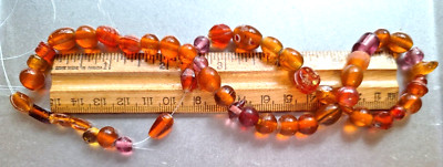 Jewelry/craft making stones orange 12'' strand NWOT