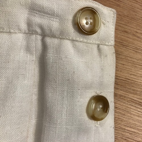 Vintage 80er Schrader Sport Plissee Midi Rock Gr. 10 weiß Leinenoptik gefüttert Knopfleiste - Bild 10 von 12