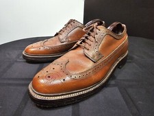Vtg Bostonian Crown Windsor Brown Longwing Derby Shoes Hand Lasted Men's 10 D/B