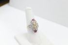 Art Deco Ruby Ring Natural Ruby and Diamonds Real 18k and Silver 925 — photo 10