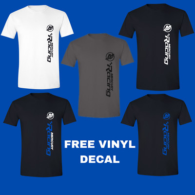 Mercury Racing Verado Outboard Boat fishing T-Shirt with FREE Vinyl Decal!!