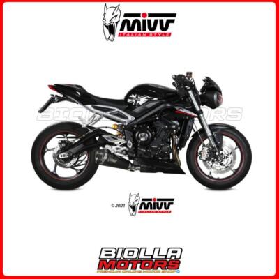 MIVV DELTA RACE SCHALLDÄMPFER TRIUMPH STREET TRIPLE 660 S 660 2017-2022 BLACK ORI