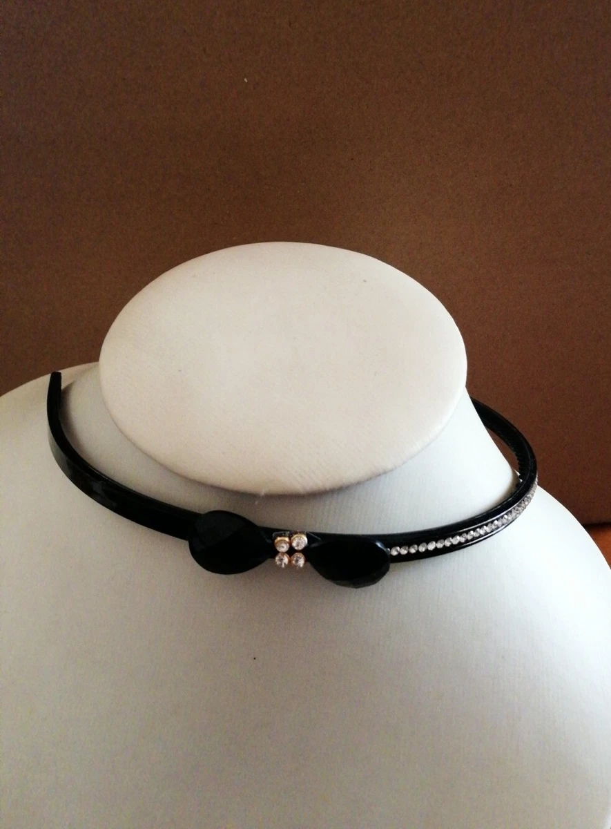 Cerchietto in plastica morbido da decorare 14 mm Nero x1 - Perles & Co