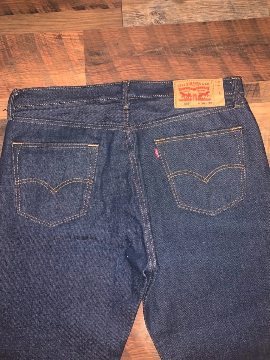 Mens Levis 501 Slevage Jeans Size W36 L34