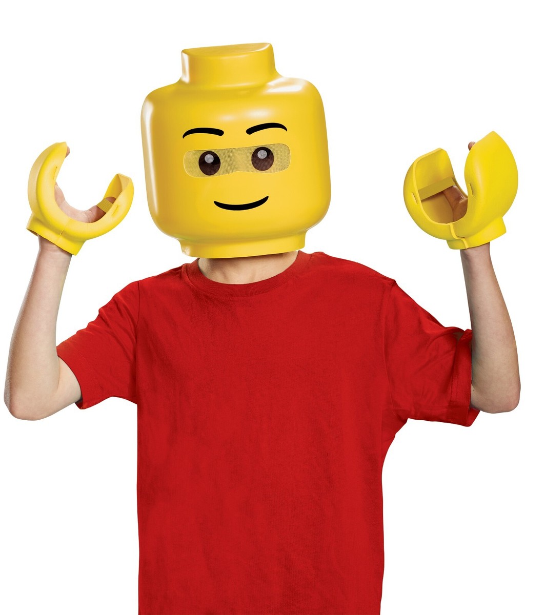 Lego Iconic 1/2 Mask and Hands Costume Accessory Child Size Halloween
