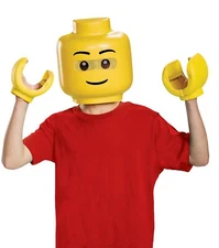 Lego Iconic Mask and Hands Costume Accessory Child Size Halloween