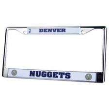 denver nuggets nba basketball team logo chrome license plate frame usa made