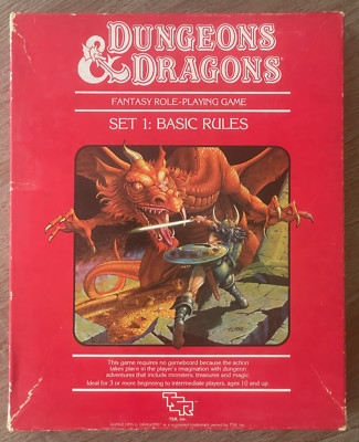 D&D Basic Rules Set 1 Box Dungeons and Dragons TSR 1011 BECMI BX OSE Mentzer