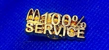 McDonald's 100% Service 3D relief Cutout Collectible Lapel Pin
