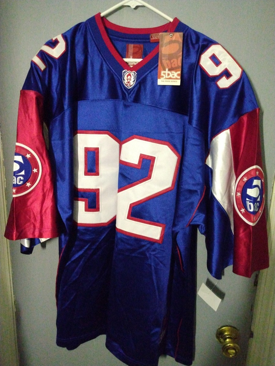 新品 5bac newyork football ジャージ サイズXL 5Bac #92 New York Giants Football Jersey 2XL Stitched Letter