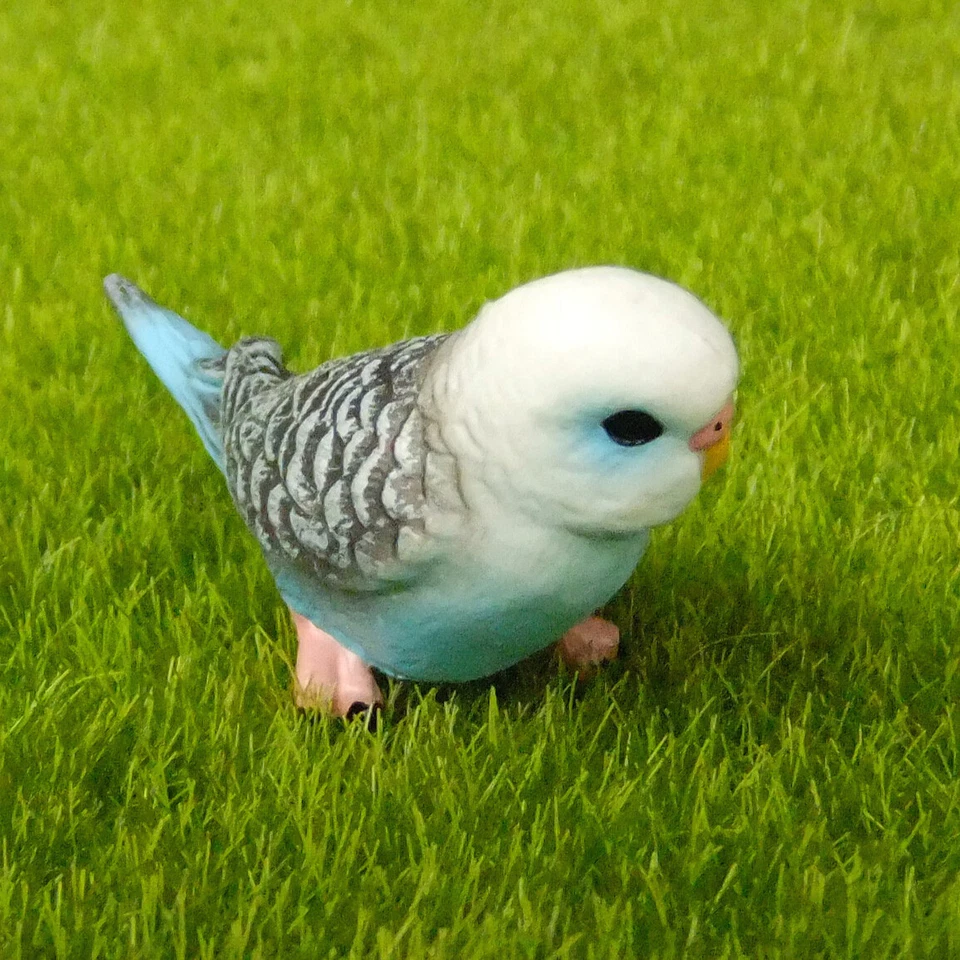 Estatuilla de juguete realista decoración terrario jardín hada pájaro periquito periquito azul Foto 4 de 4