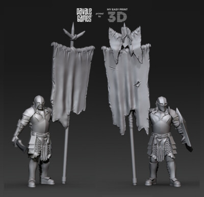 Super Orc Banner Davale Games 3D Printed With High Quality Resin