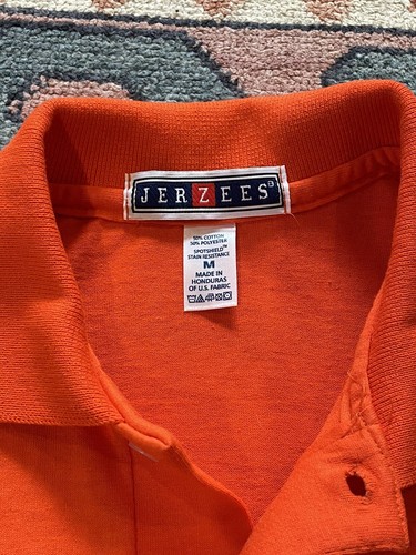 UVA University of Virginia Polo Short Sleeve Mens M Medium Orange - Picture 5 of 14