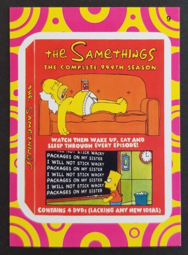 The Simpsons Homer 2014 Terrible TV Wacky Packages Topps Sticker