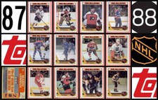 1987 Topps Hockey NHL Card Insert Sticker Set of 12 All Stars 87-88 Gretzky