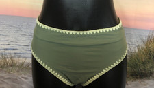 NWT Cupshe One Piece Swimsuit Bottom Size Small Green Crochet