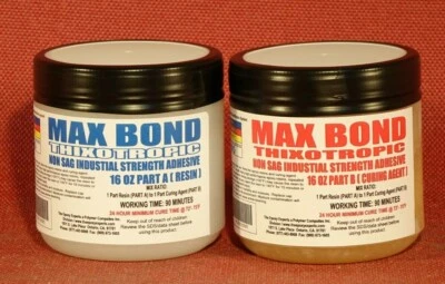 MAX EPOXY RESIN SYSTEMS Epoxy Glue Non-Sagging 4 High Strength Bonding Metal Wood Steel Concrete Plastic