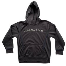 Georgia Tech Yellow Jackets Nike Therma-Fit Boys Hoodie Gray Size M Medium