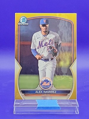 Alex Ramirez 2023 Bowman Chrome Prospect Gold Refractor SSP 33/50   Mets