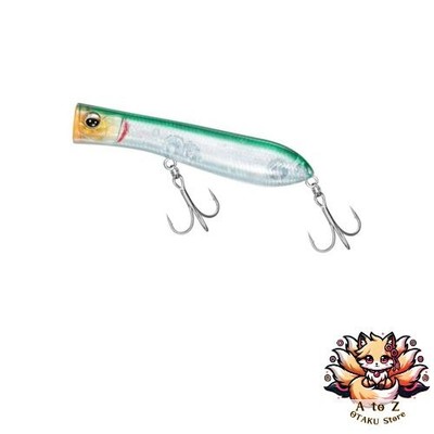 NEW Daiwa Salty Pop 80F Lure Silver Wolf Custom Green Back Clear