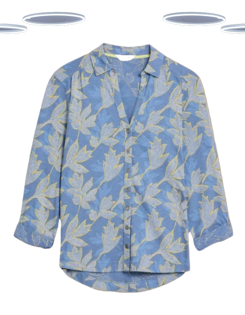 Ex White Stuff Women's Shirt - Long Sleeve Anne Floral Printed Jersey Blue
Opens in a new window or