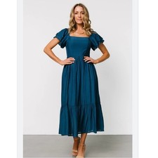 NWTs Baltic Born | Buttercup Midi Dress in deep blue Size Large