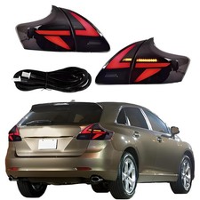 Rear Tail Light Led Projector Drl Black Set 2pcs Fits For Toyota Venza 2009-2016