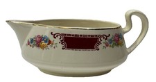 Homer Laughlin Gravy Boat C49N6 Brittany Majestic Pottery Porcelain Floral