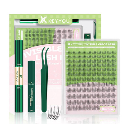 Aurora Lash Clusters Kit Fairy Lash Extension Kit C Curl 120Pcs Eyelash Extensio