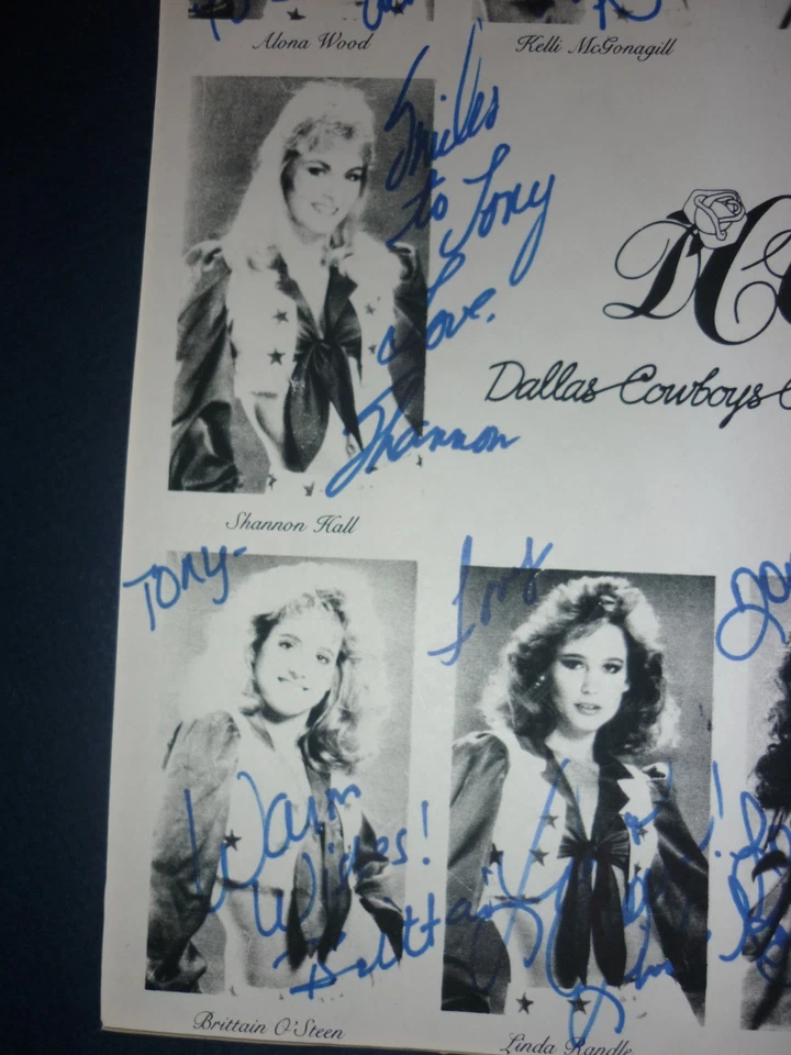 10 fotos autografiadas de animadoras para Dallas Cowboys 1989 8x11" Foto 3 de 4