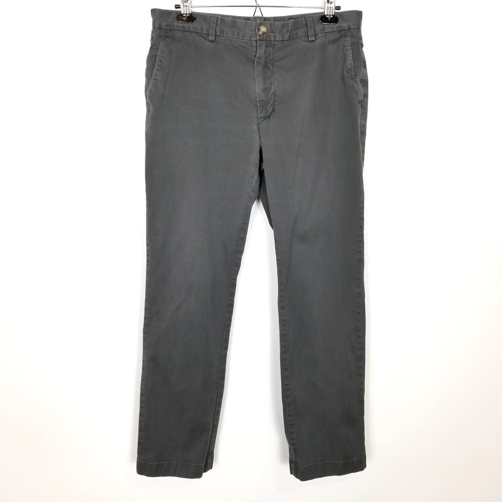 Vineyard Vines Men Chino Pants Sz 34 x 32 Gray Cotton Blend Stretch Work Outdoor