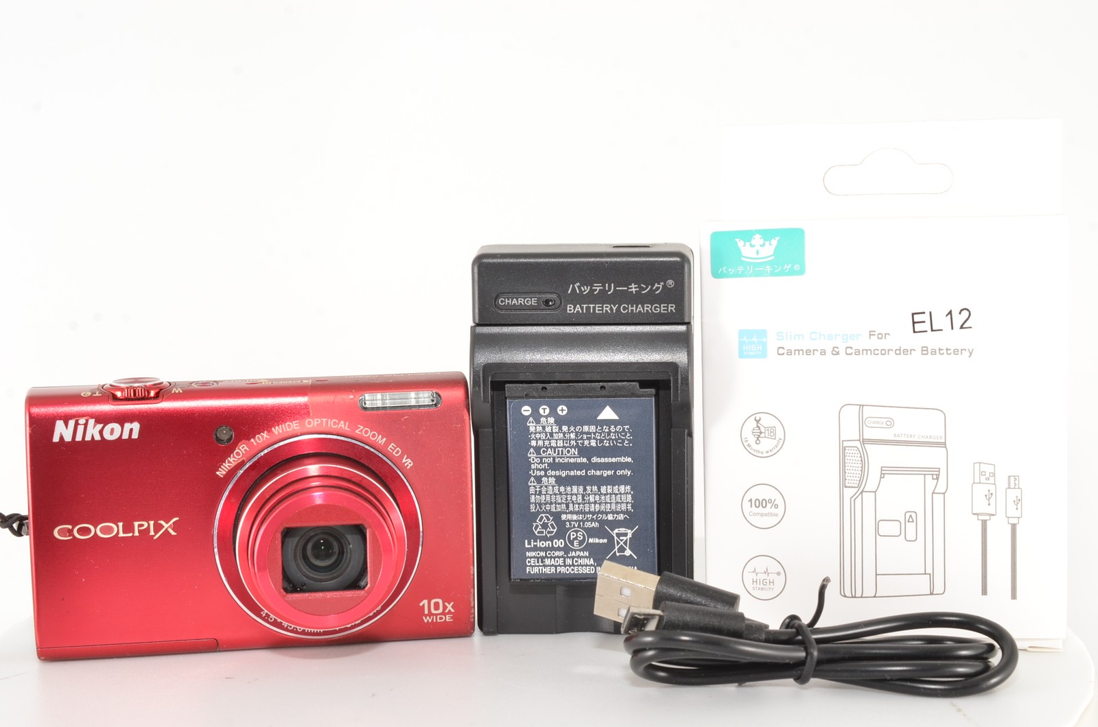 Nikon COOLPIX S6200 16.0MP Digital Camera - Red from Japan #2594