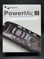Nuance PowerMic III 3 Microphone 9 ft Cord Dictaphone with Cradle Kit In Box