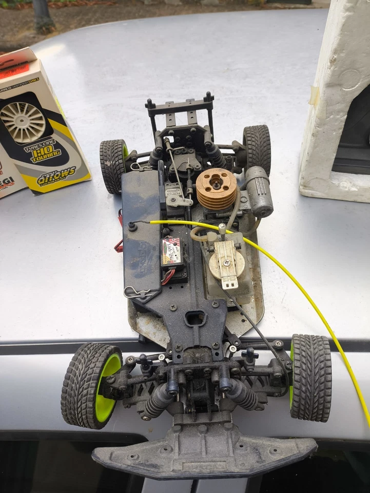 kyosho pure ten alpha 1/10 RC Auto Radiocomandata A Scoppio Engine Car On Road - Bild 2 von 4