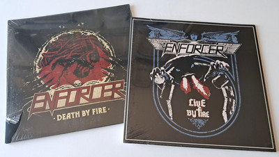 Enforcer - 2 x LP's Death By Fire / Live By Fire Splatter Vinyl *Sealed*
