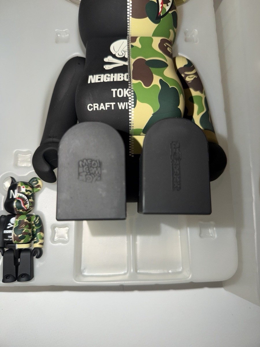 MEDICOM TOY: BE@RBRICK - BAPE x Neighborhood 100% & 400% bearbrick