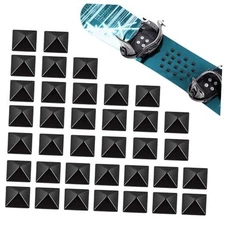 36Pcs Snowboard Stomp Pad Pyramid Studs Anti Slip Metal Stomp Pad Black