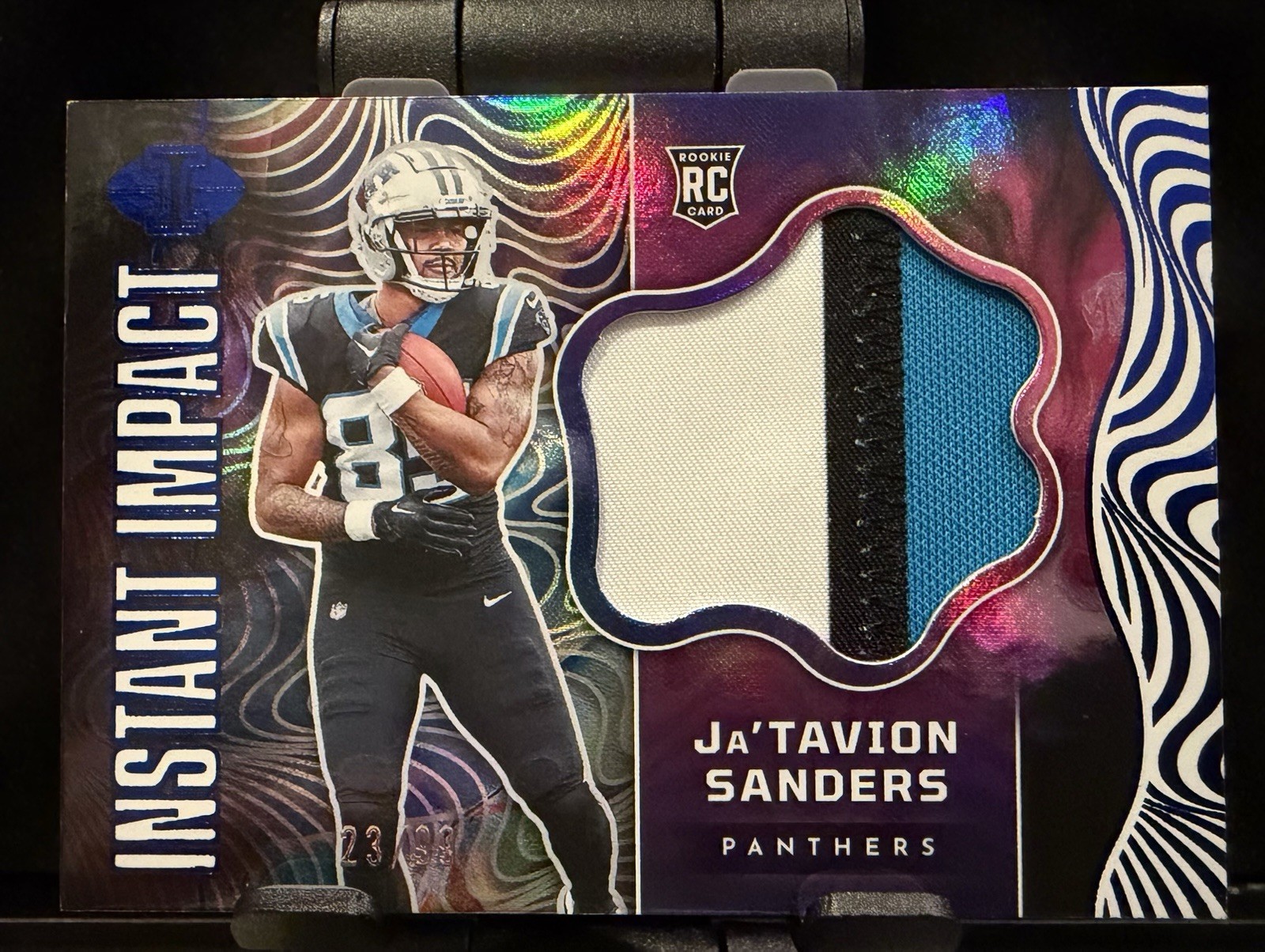 Ja'Tavion Sanders Panini Illusions Instant Impact Relics #IIJTS Blue
