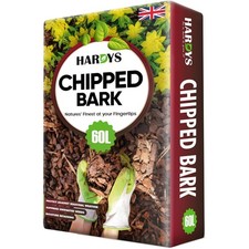 60L Spruce Bark GARDEN MULCH Organic Decorative Mini Wood Chippings Landscaping