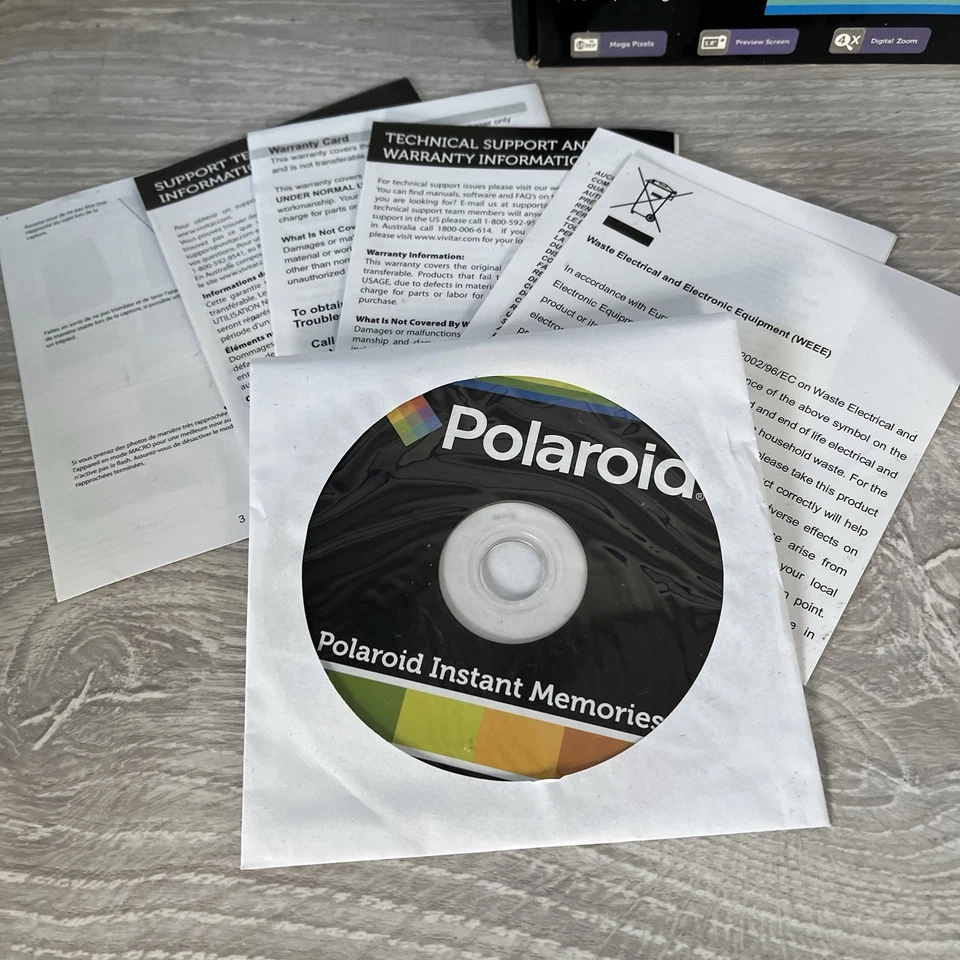 Polaroid iE126 Digital Camera 18MP 4x Zoom Red Complete Boxed Tested Working  - Image 2 of 4