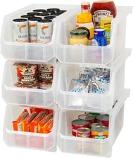 Plastic Containers for Organizing and Storage Bins for Closet, Kitchen, Offic...